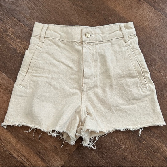 Zara Pants - ZARA High Waist Gold Button Shorts